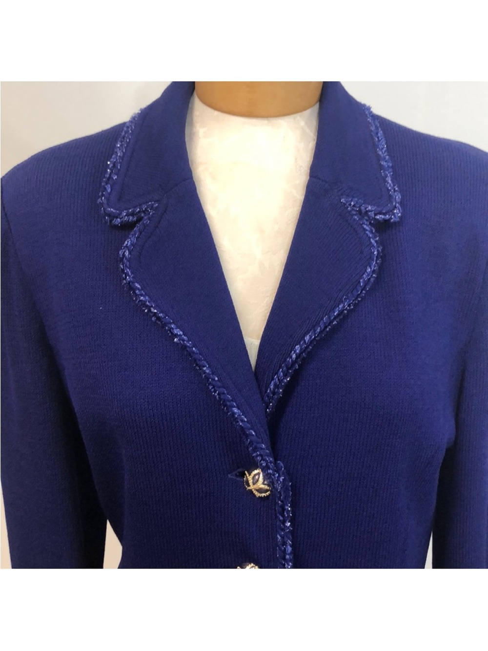 St. John Collection Long Blazer with Decorative Buttons - Picture 12 of 12